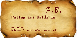 Pellegrini Balázs névjegykártya