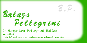 balazs pellegrini business card